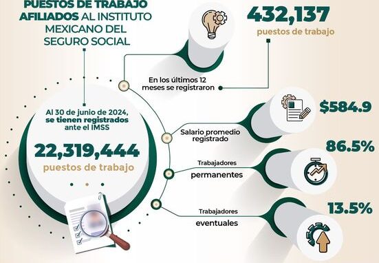 Puestos De Trabajo Afiliados Al Instituto Mexicano Del Seguro Social